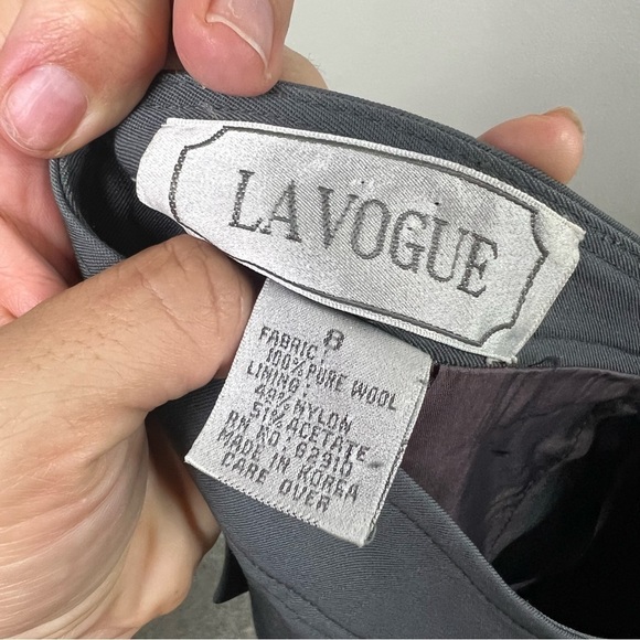 La VOGUE 100% pure wool midi pleated skirt Sz 8 - Picture 3 of 7